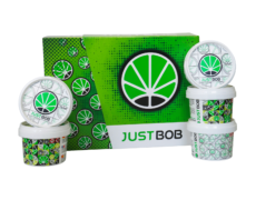 JustBob CBD Weed Kit - Green Background with Containers